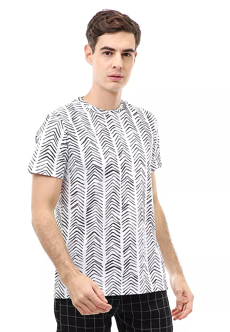 Jack T-Shirt Atasan Kasual Kaos Pria Crewneck Lengan Pendek Material Cotton ORIGINAL - White