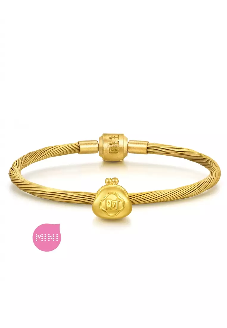999 24K Chinese Fortune-Attracting Wallet charm  for Women & Men  95930C  (Bracelet not included)