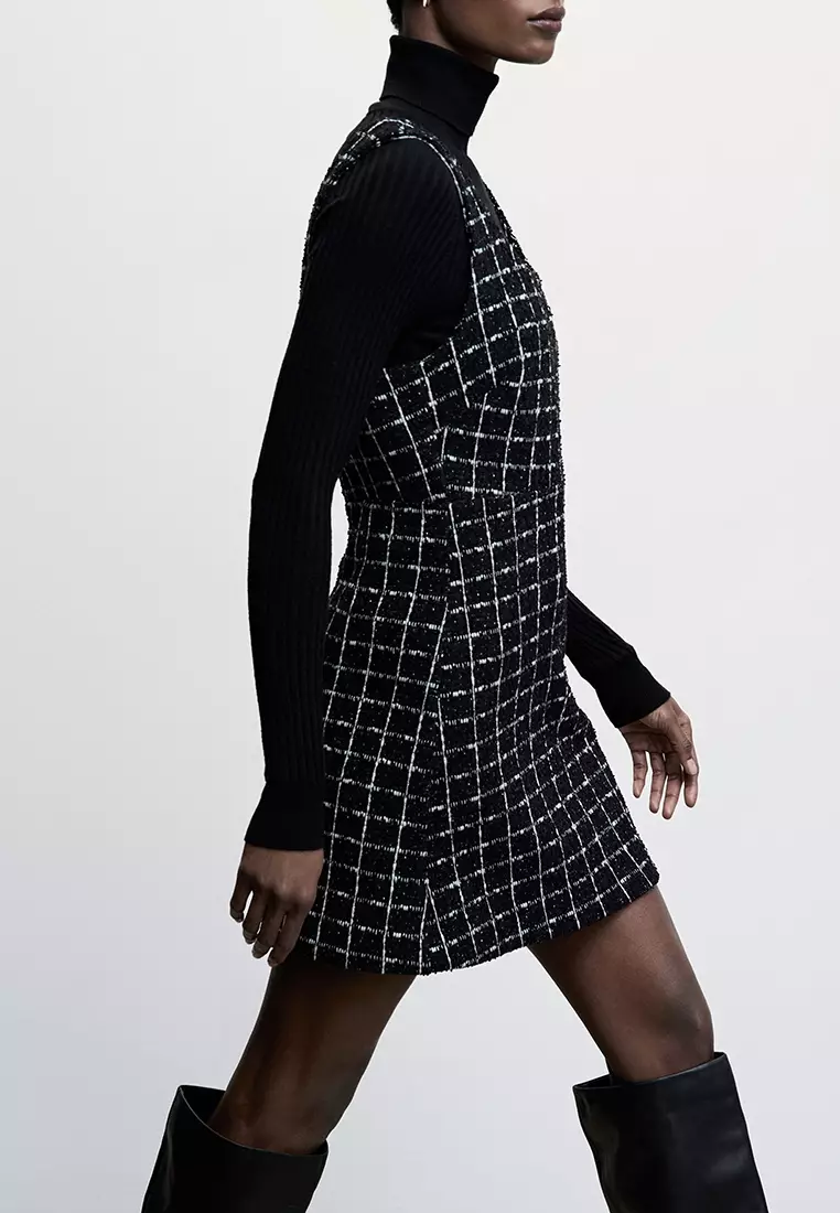 Buy Mango Plaid Tweed Dress 2024 Online ZALORA Philippines