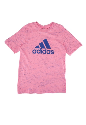 ADIDAS pink future icons badge of sport logo t-shirt 3D0BBKA4F779FCGS_1