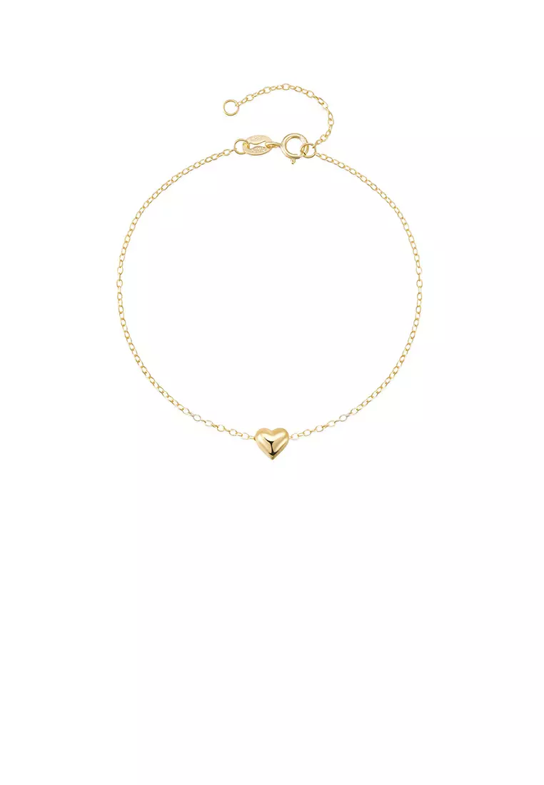Buy Glamorousky 925 Sterling Silver Plated Gold Simple Romantic