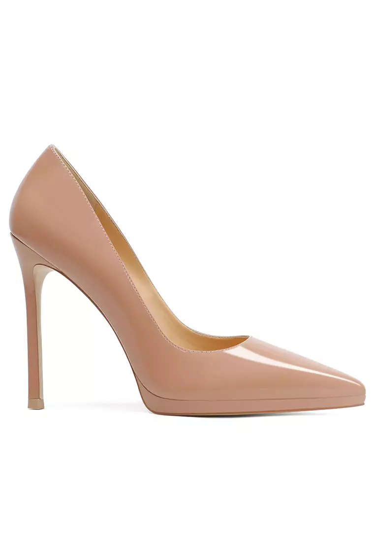 12CM Patent Leather Pointed High Heel Shoes HZL520