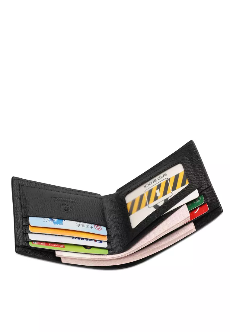 Men's Genuine Leather RFID Blocking Bi Fold Wallet (Dompet Bi Fold Pria Kulit Genuine RFID Blocking)