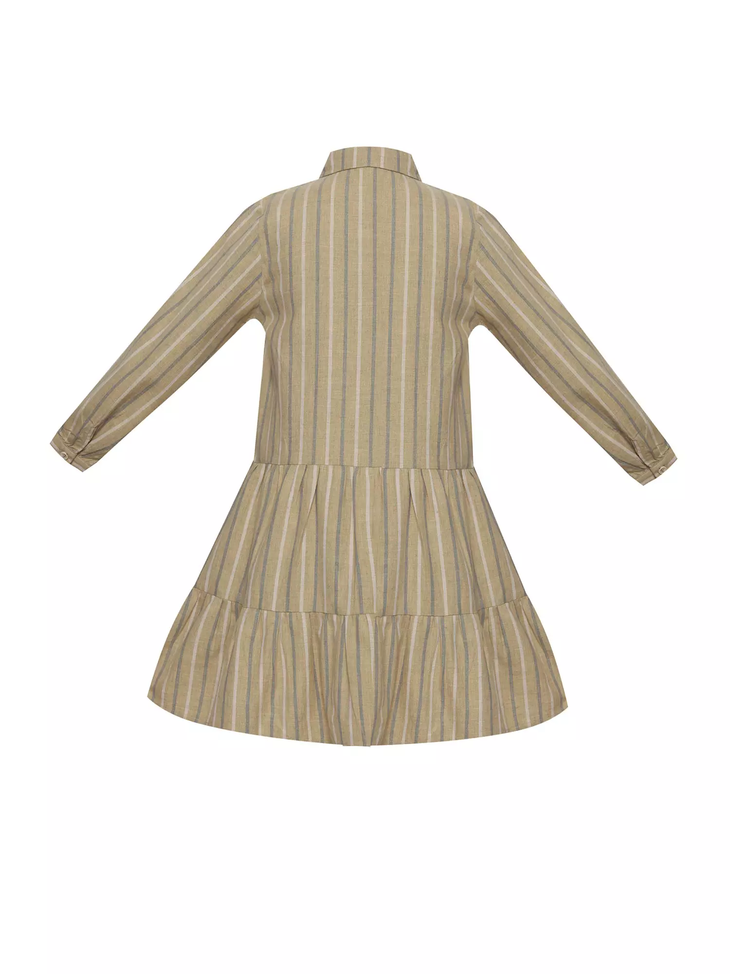 Pito Dito Girl Sharaziva Dress Anak Perempuan Motif Garis Warna Multicolour