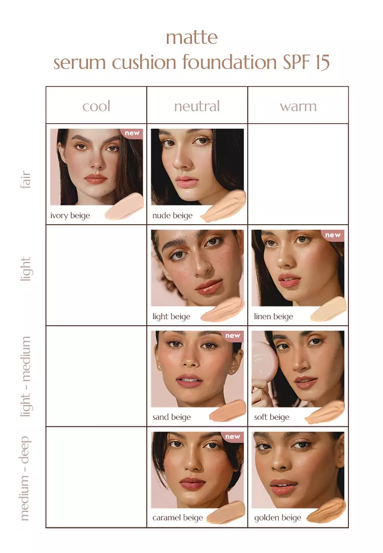 Second Skin Matte Serum Cushion Foundation SPF15 in Nude Beige