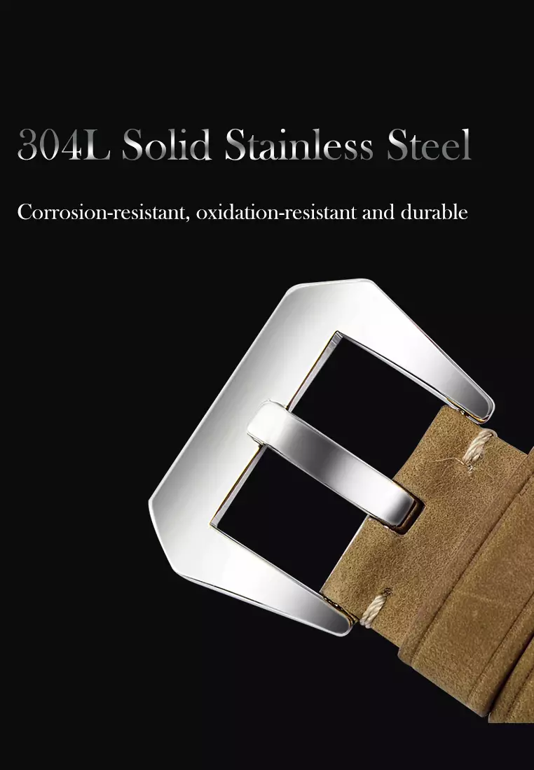 Tali Jam Watch Strap Tali Kulit Pria Buram Leather Strap 24mm Jam Tangan Kulit cokelat