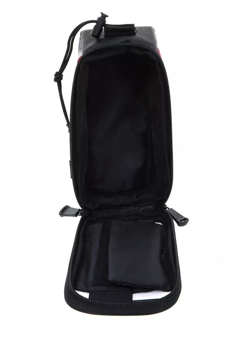 Qian Bicycle Bag Tas Barang Sepeda Smartphone Holder Touch Waterproof Big Capacity Material PVC ORIGINAL - Black