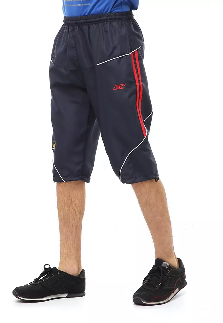 Yume Short Pants Celana Jogger Cycling Sport Pria 3/4 Material Micro Rib-Stop ORIGINAL - Black Red