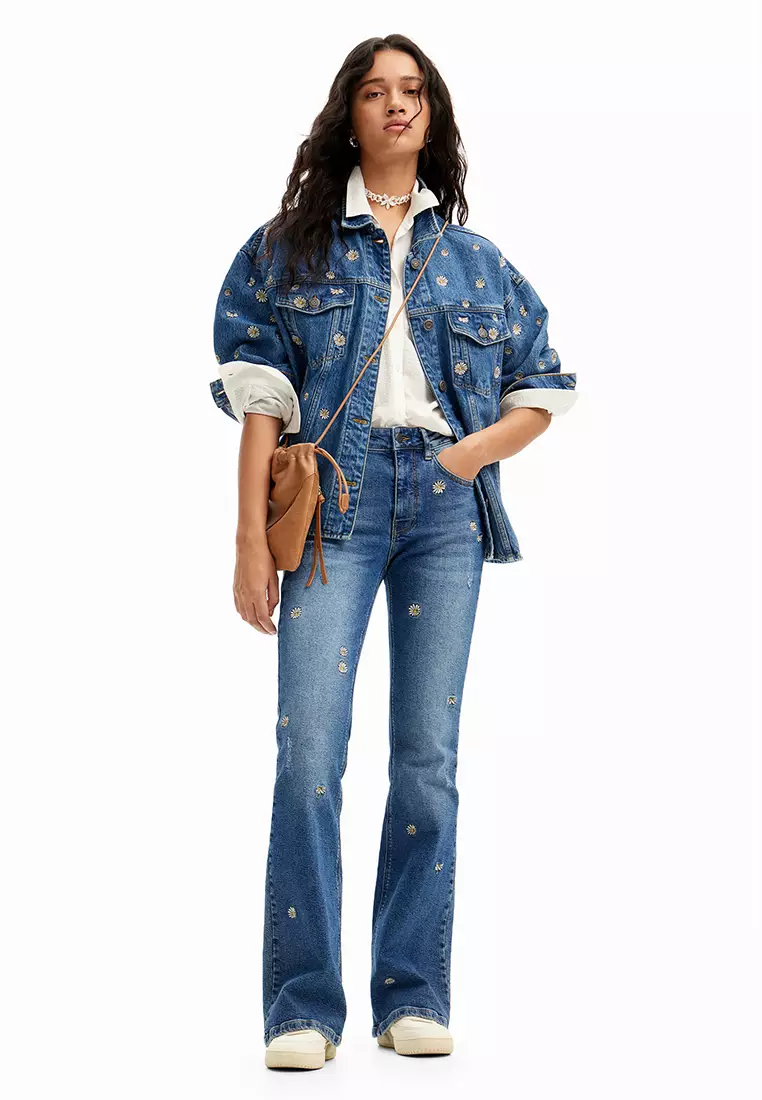 Desigual Woman Daisy flare jeans.