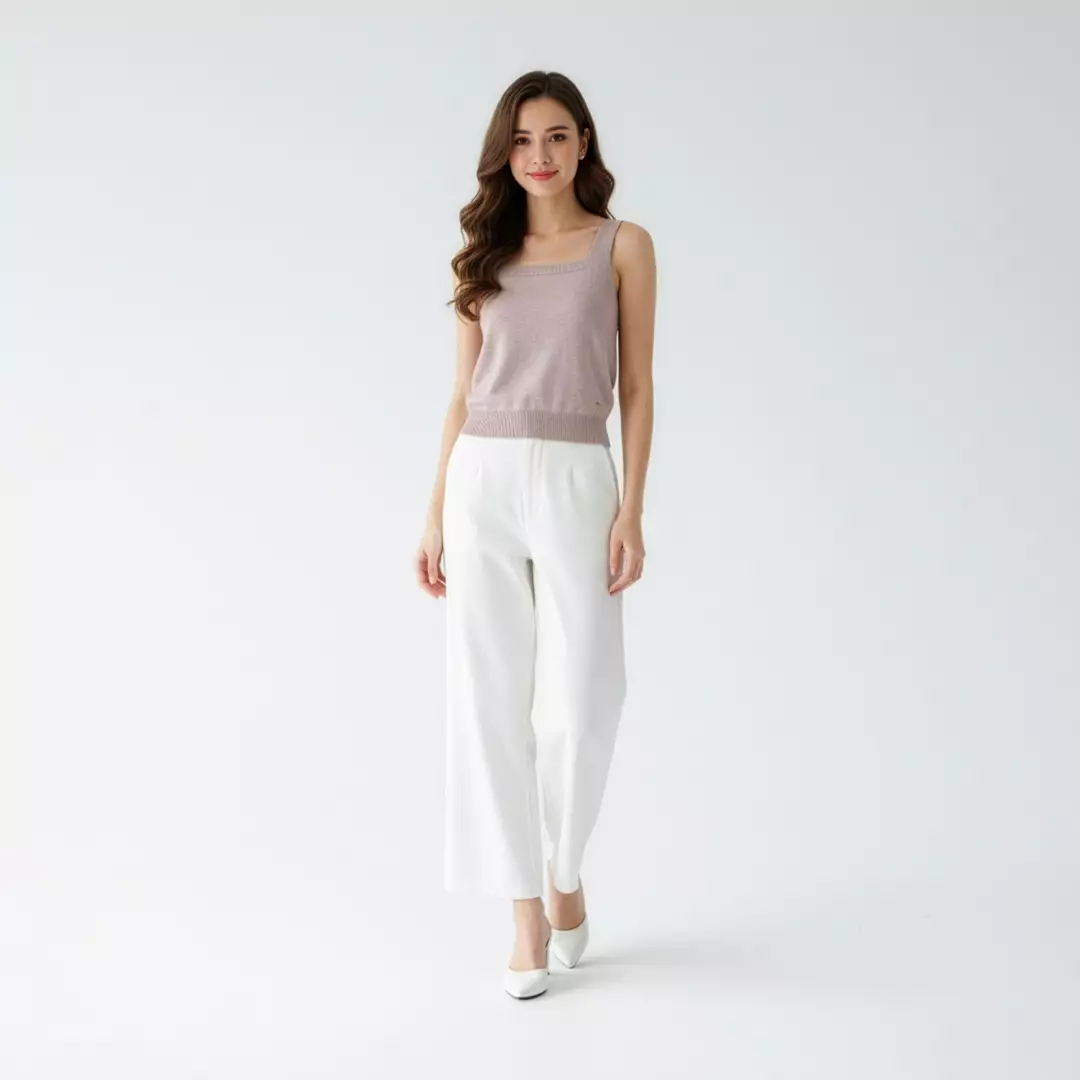 Triset Casual Knit Tank Top Wanita - TM100069005