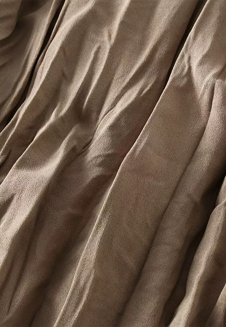 High Waist Pleated Maxi Skirt AF0838