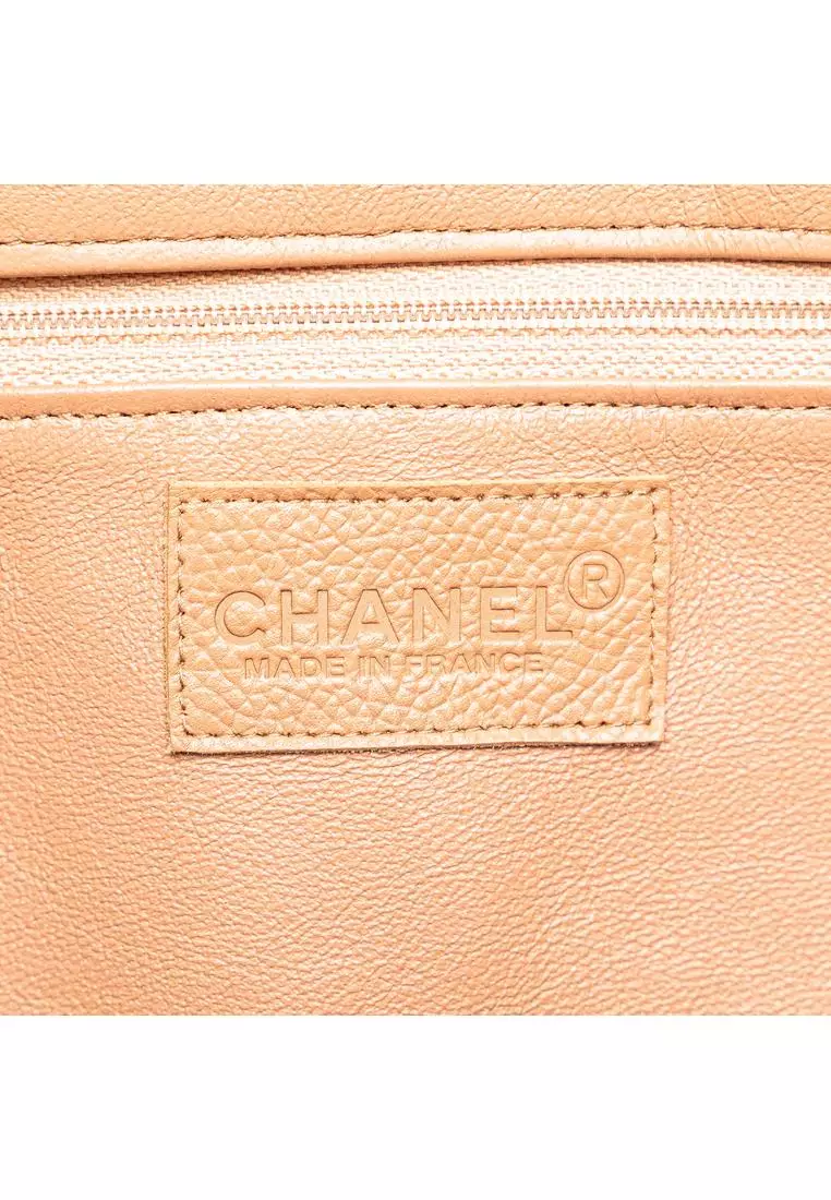 Buy Chanel Pre-loved 19 Medium Top Handle Bag Tan Caviar Leather 2024 