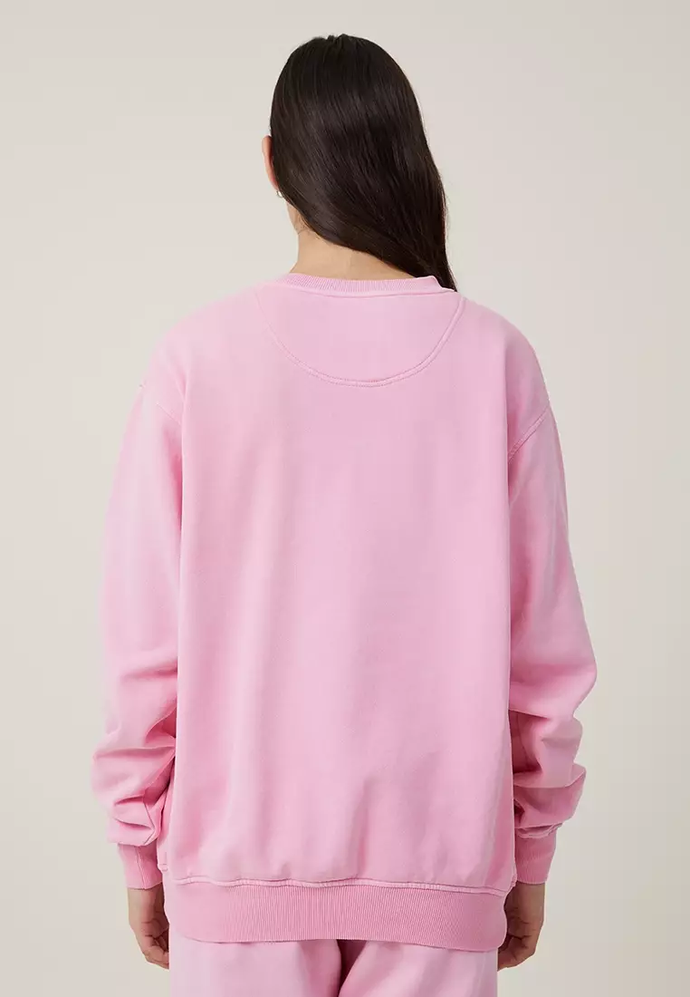 Washed crew online neck sweatshirt