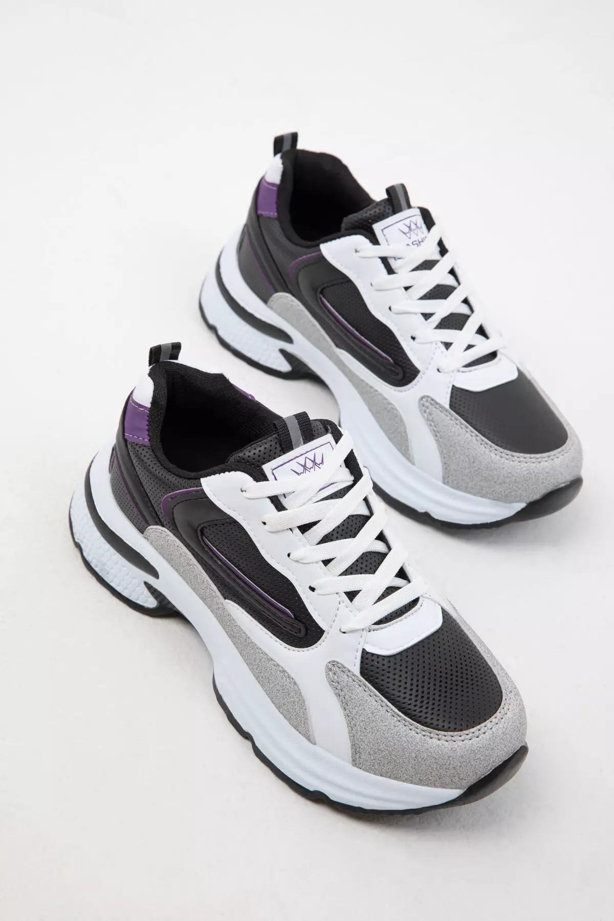 Ice-Black-Purple-C Women's Sneakers 18802