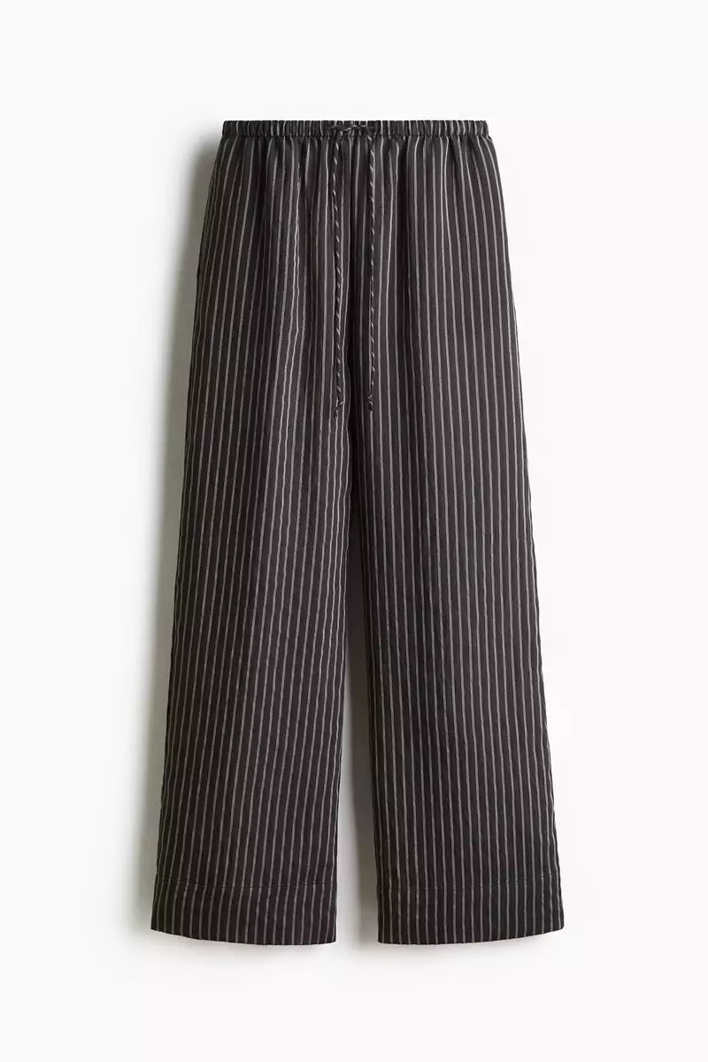 Wide drawstring trousers
