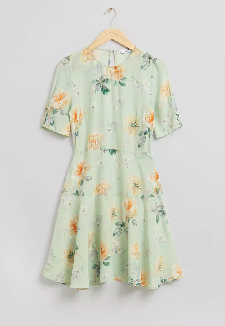 Printed Flared Skirt Dress