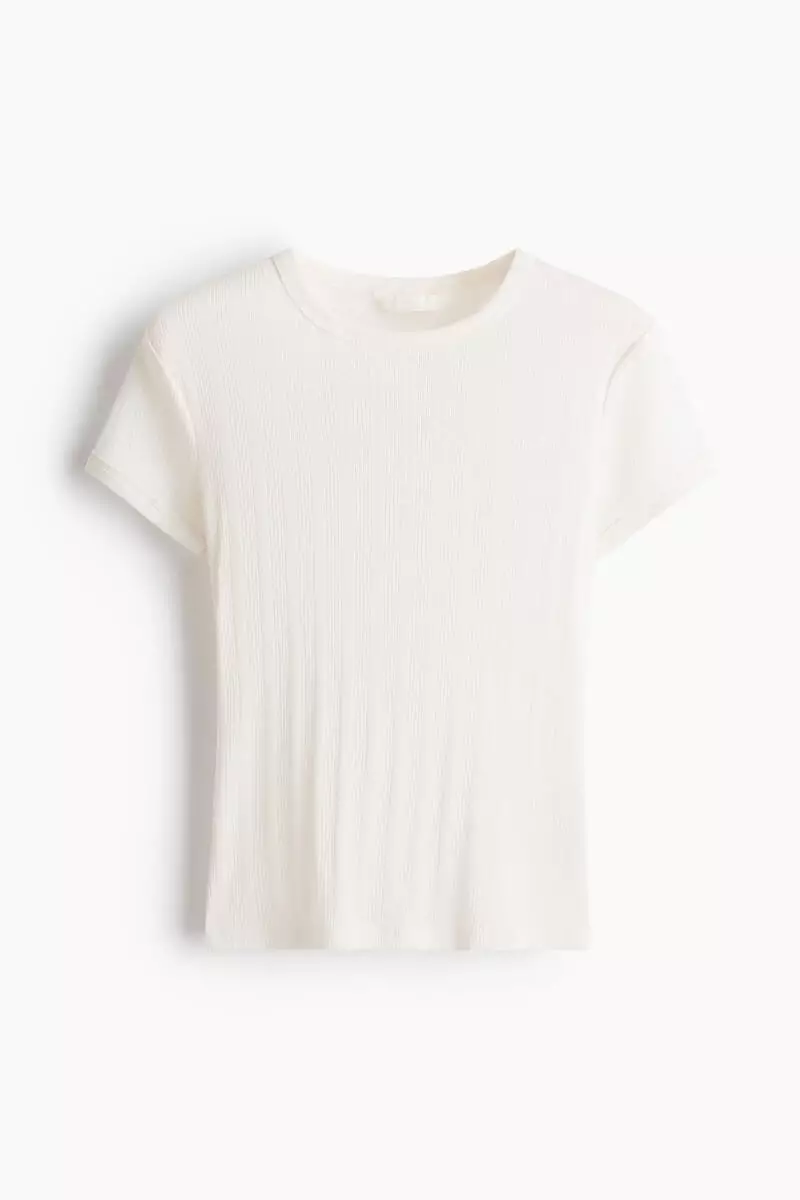 Pointelle-knit T-shirt