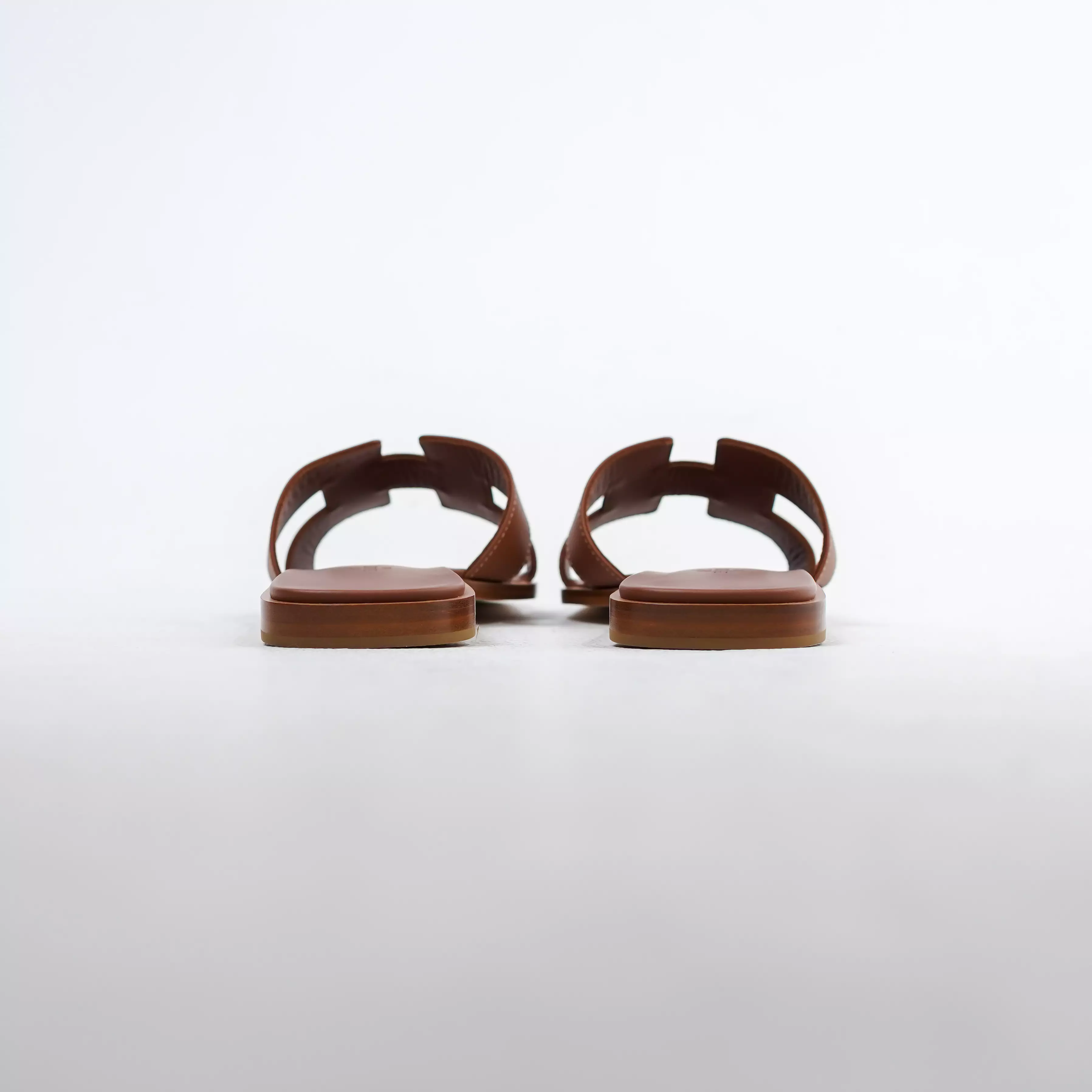 Sandal HERMES ORAN BROWN SANDAL 100% ORIGINAL