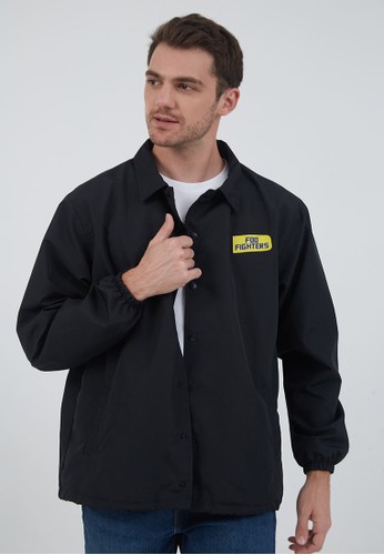 Men Coach jacket Foo Fighters Black