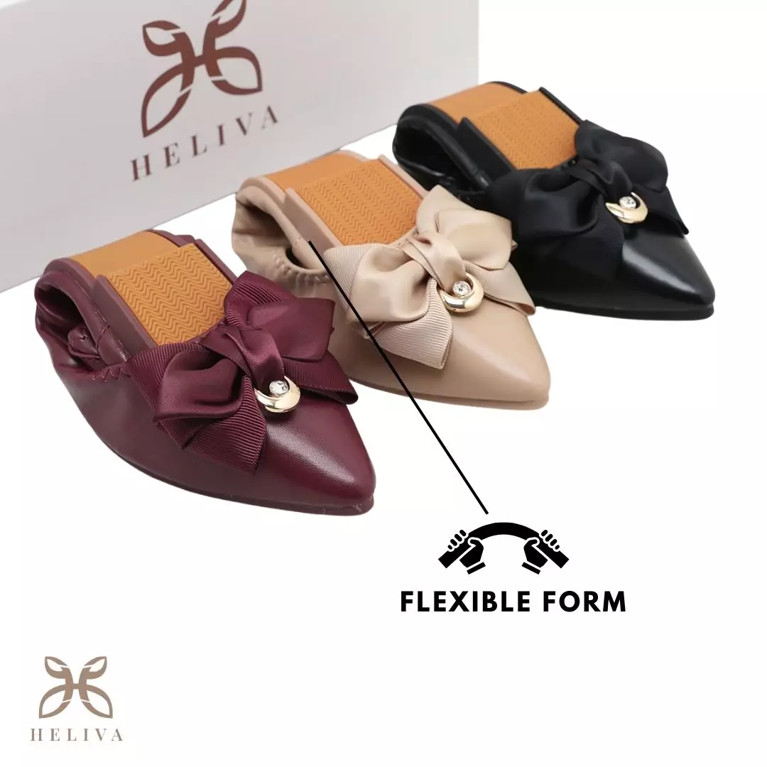 Heliva Natalie Flat Shoes Bow Foldable