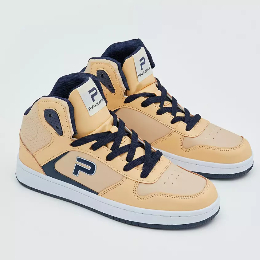 PAULMAY - Sepatu Sneakers Pria Lisbon High - Wheat Navy