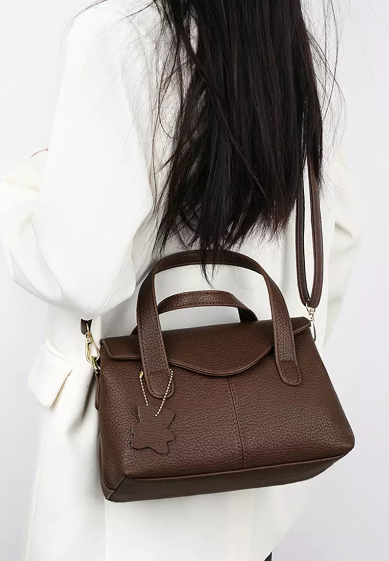 Faux Leather Three Way Flap Handbag JW HD-2834