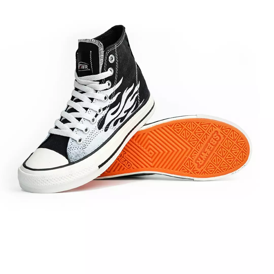 SABA White Flame High - Sepatu Sneakers Casual Pria Wanita