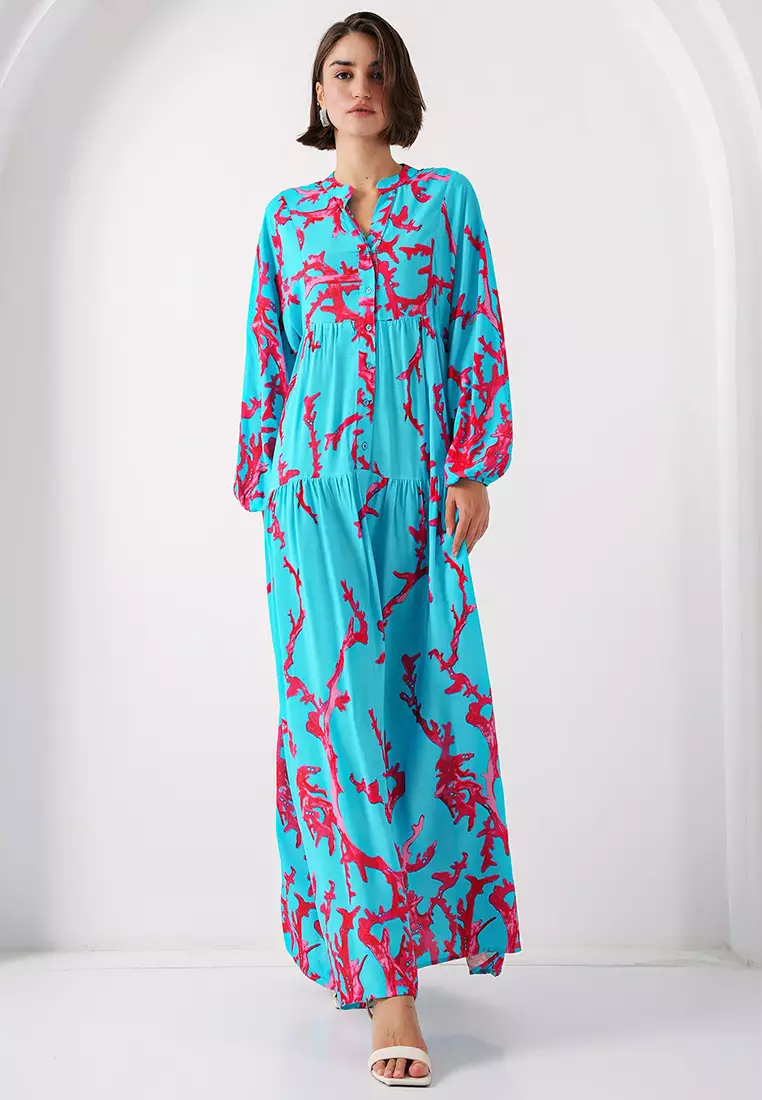 Modest Printed Maxi Dress