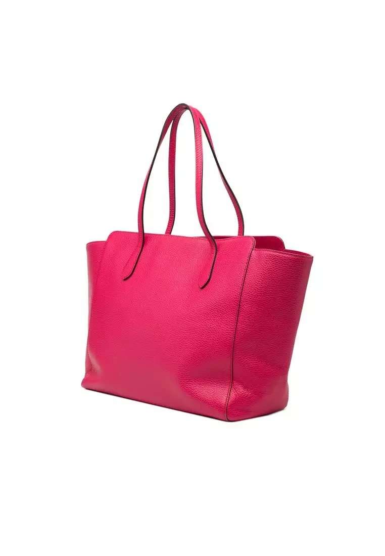 Pre-Loved Gucci Medium Leather Swing Tote