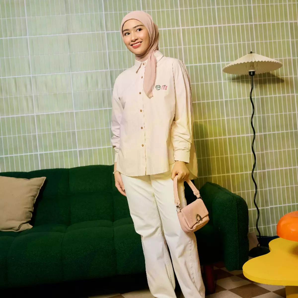 [New Collection] ZM Zaskia Mecca - Gleyn Pink Blouse Kemeja Wanita - Koleksi Rasa Rasa - Cemil Cemil