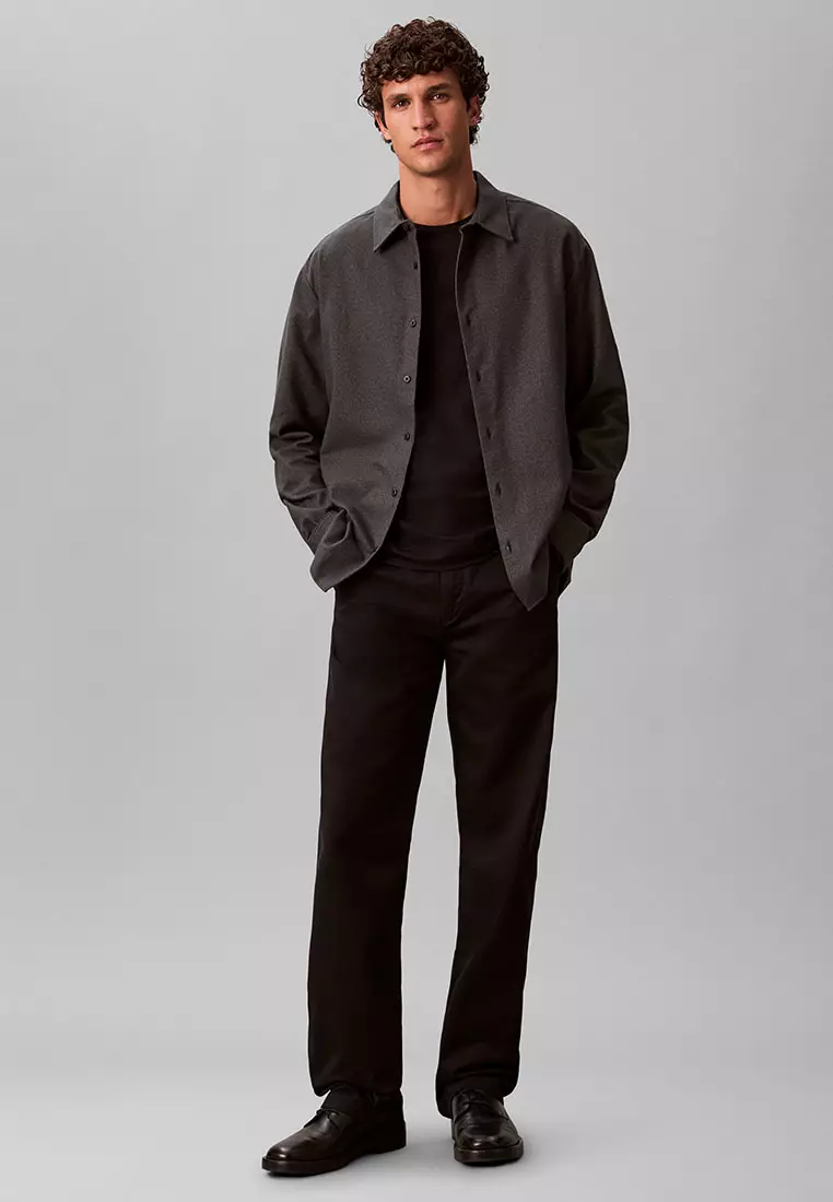 混色法蘭絨寬鬆鈕扣恤衫 - Calvin Klein Jeans