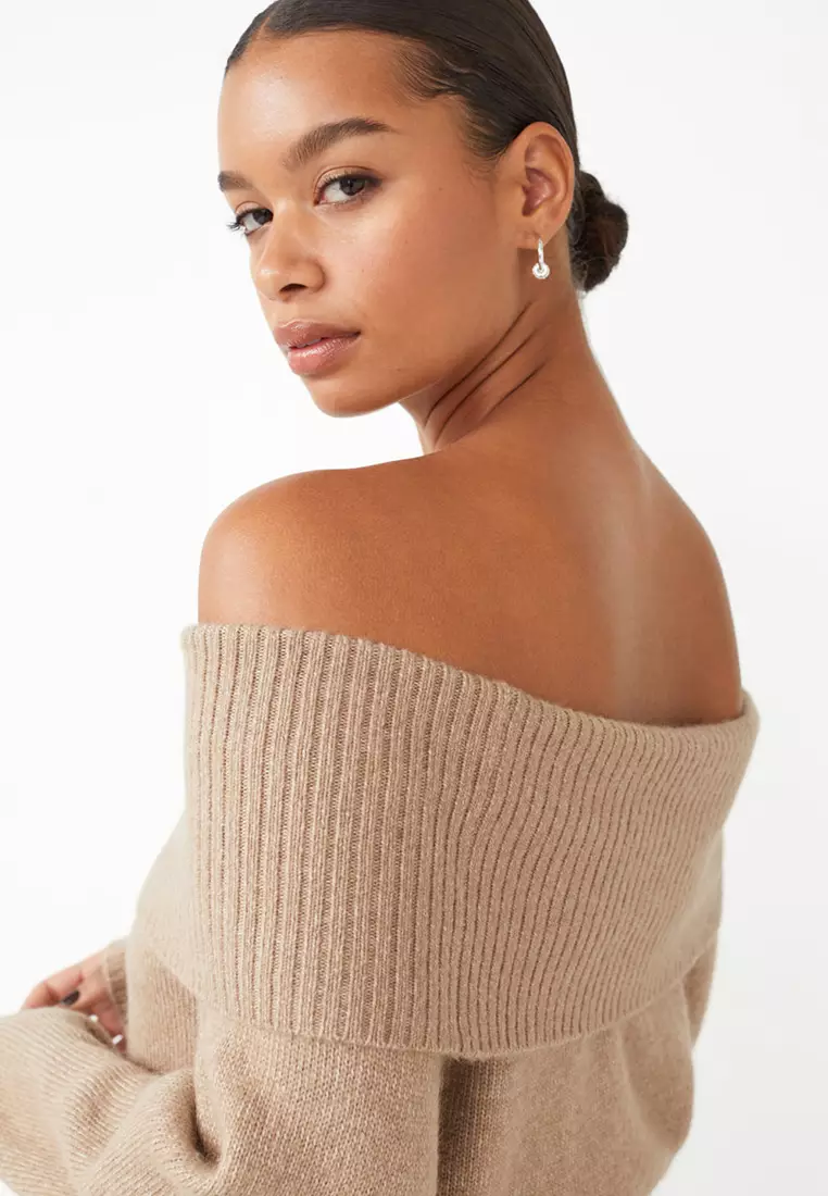 Off-Shoulder Knit Top