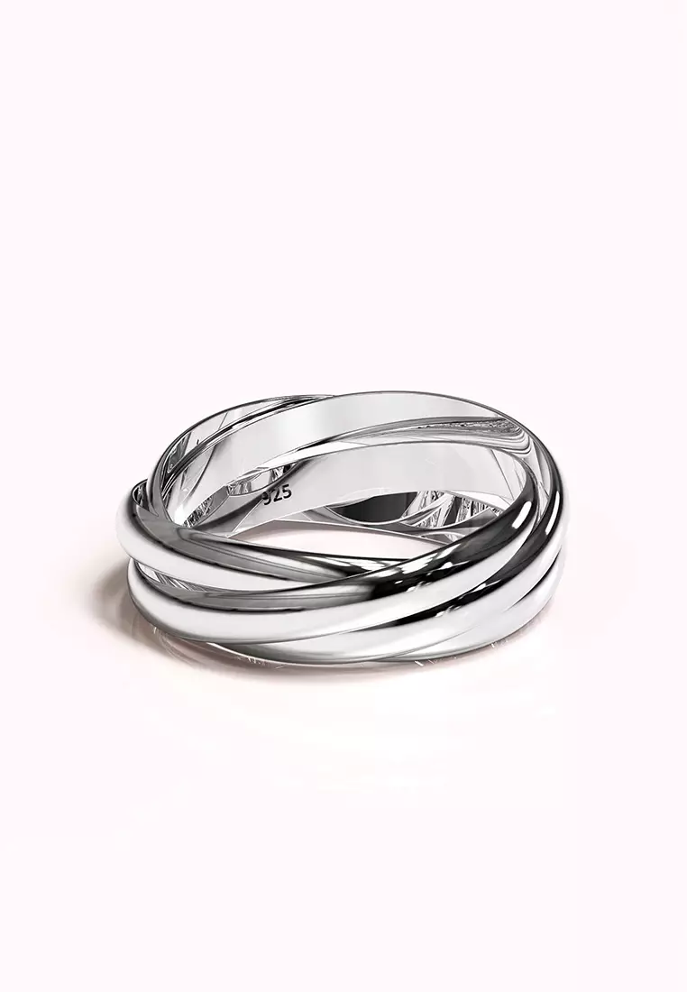 Buy 925 Signature Solid 925 Sterling Silver Broad 5 in 1 Interlink