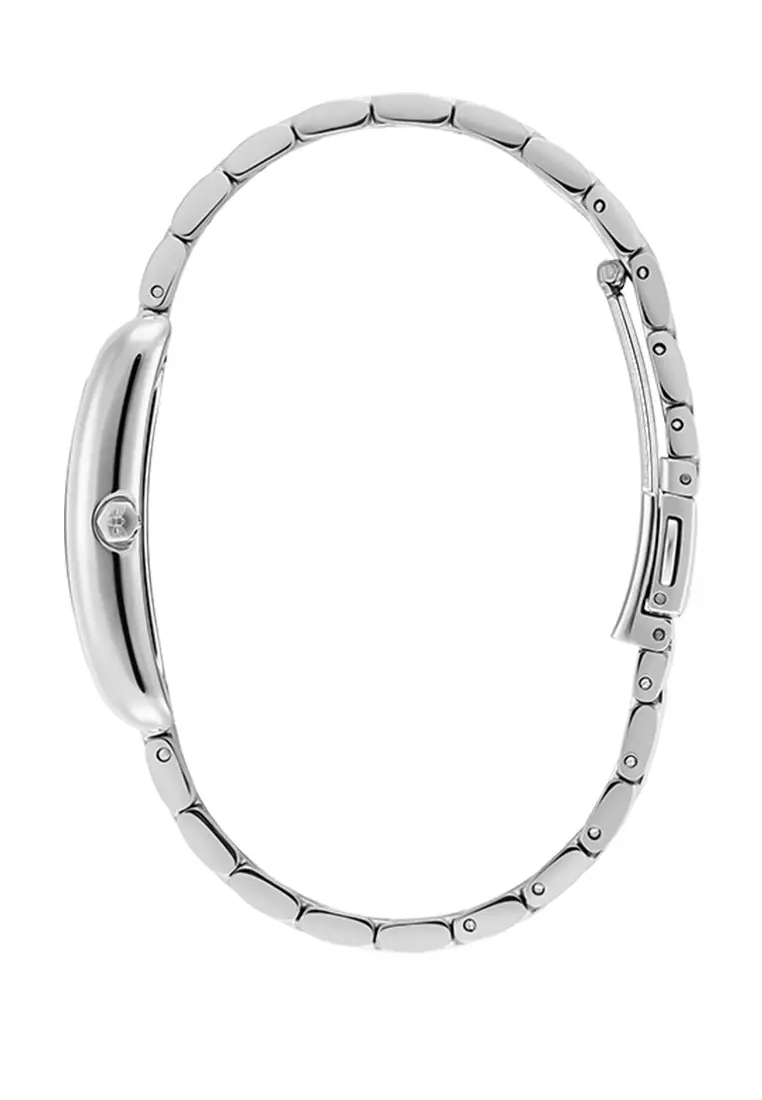 Olivia Burton Tank Dove Grey Sunray Inner Frame & Powdered Centre Etched Dial SS 30 x 21mm - 24000194