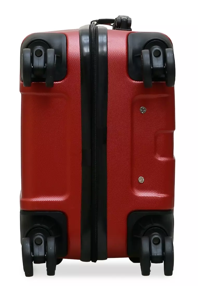 Carlton Koper Hardcase Unisex Size 20 Inch Suitcase Combination Lock Material ABS+PVC Coated ORIGINAL - Maroon