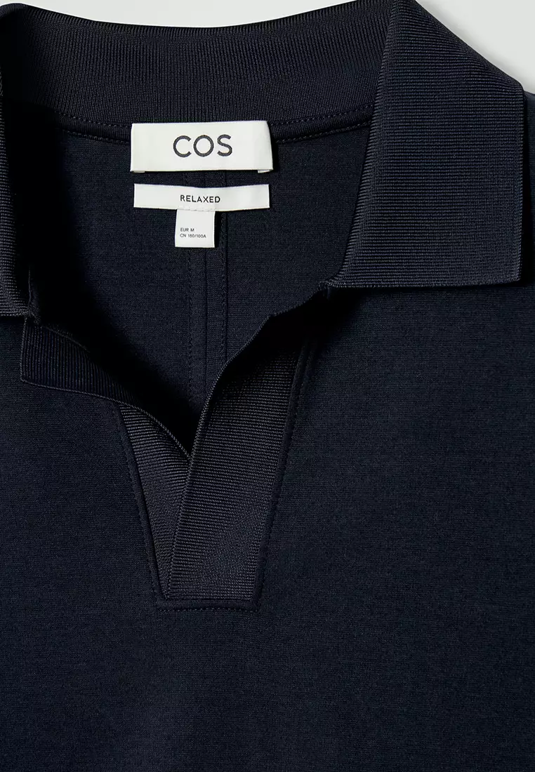 Relaxed Open-Collar Polo Shirt