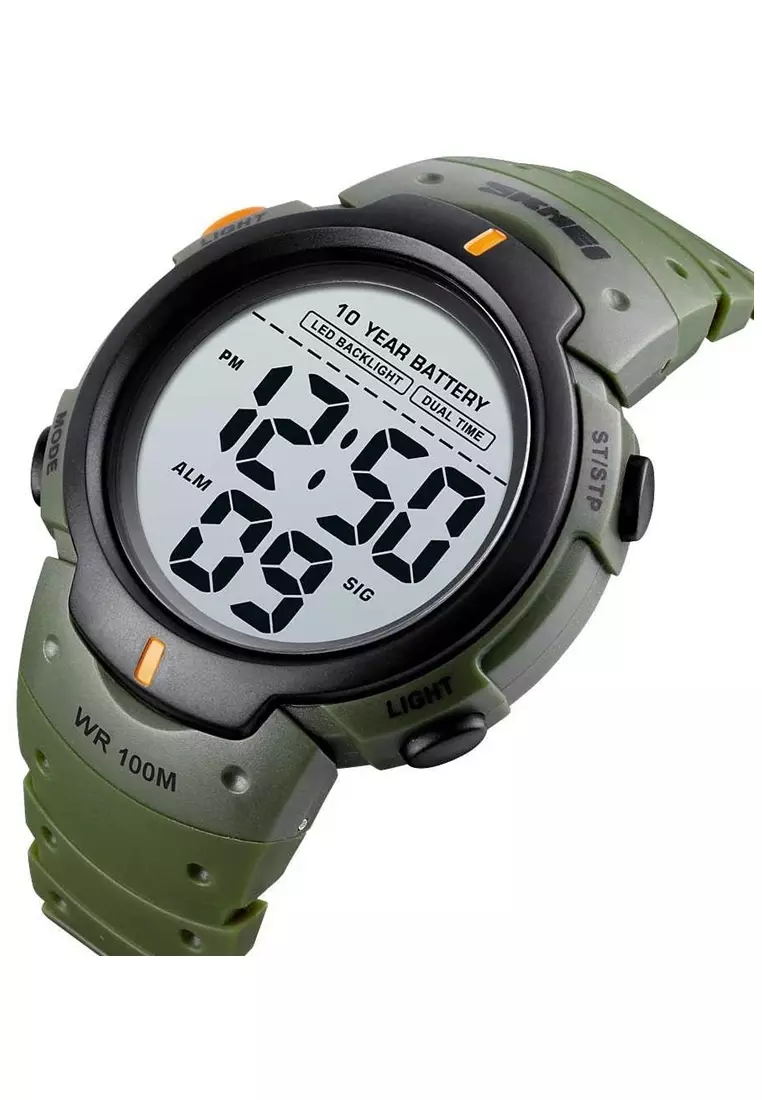 Jam Tangan Casual Digital Pria Waterproof 100M Strap Tali Material Silicone WQ23 ORIGINAL