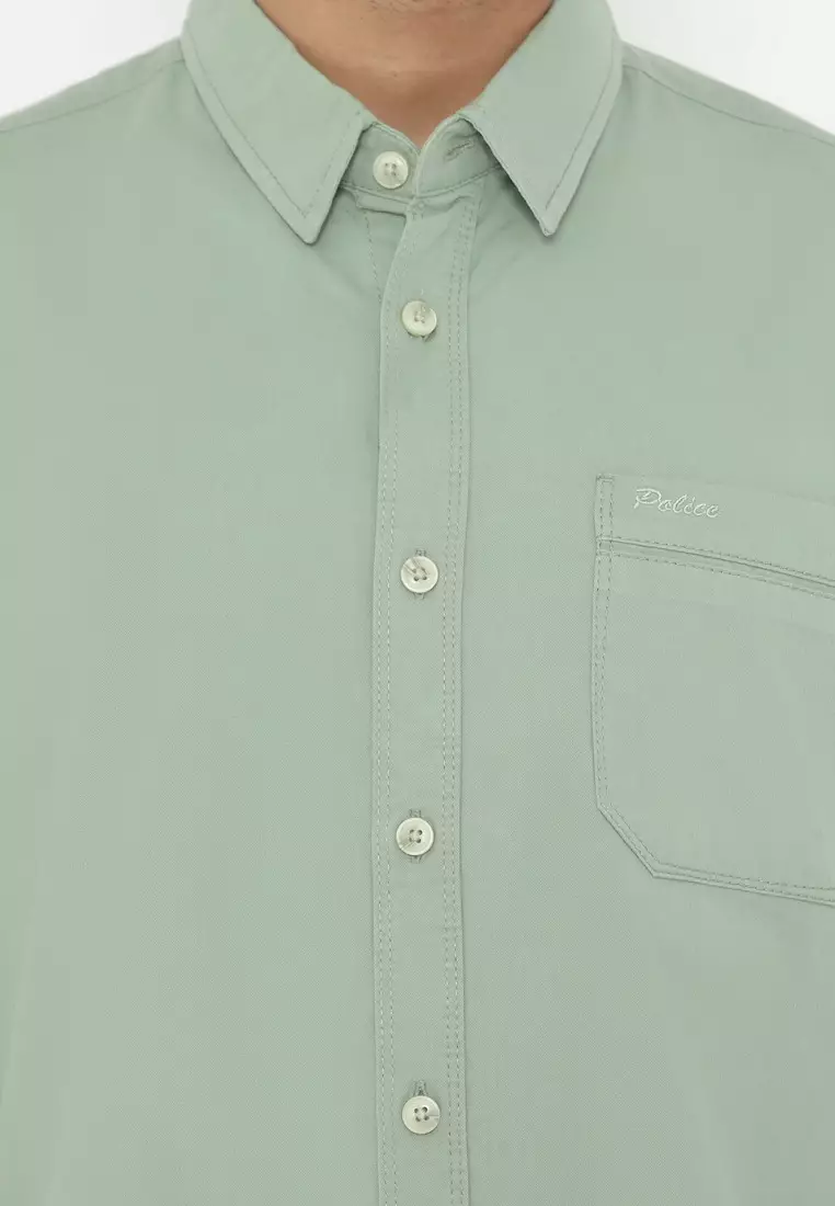 POLICE Kemeja Polos Cotton Regular Fit Pria