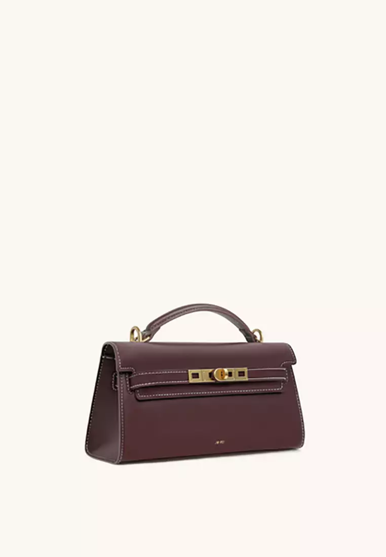 Noor Top Handle Bag - Deep Burgundy