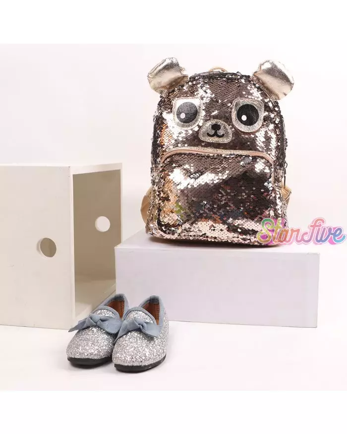 TAS RANSEL SEQUIN GOLD BEAR STARFIVE SMALL