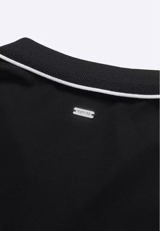 MEN'S STRIPED K-SWISS LOGO POLO SHIRT