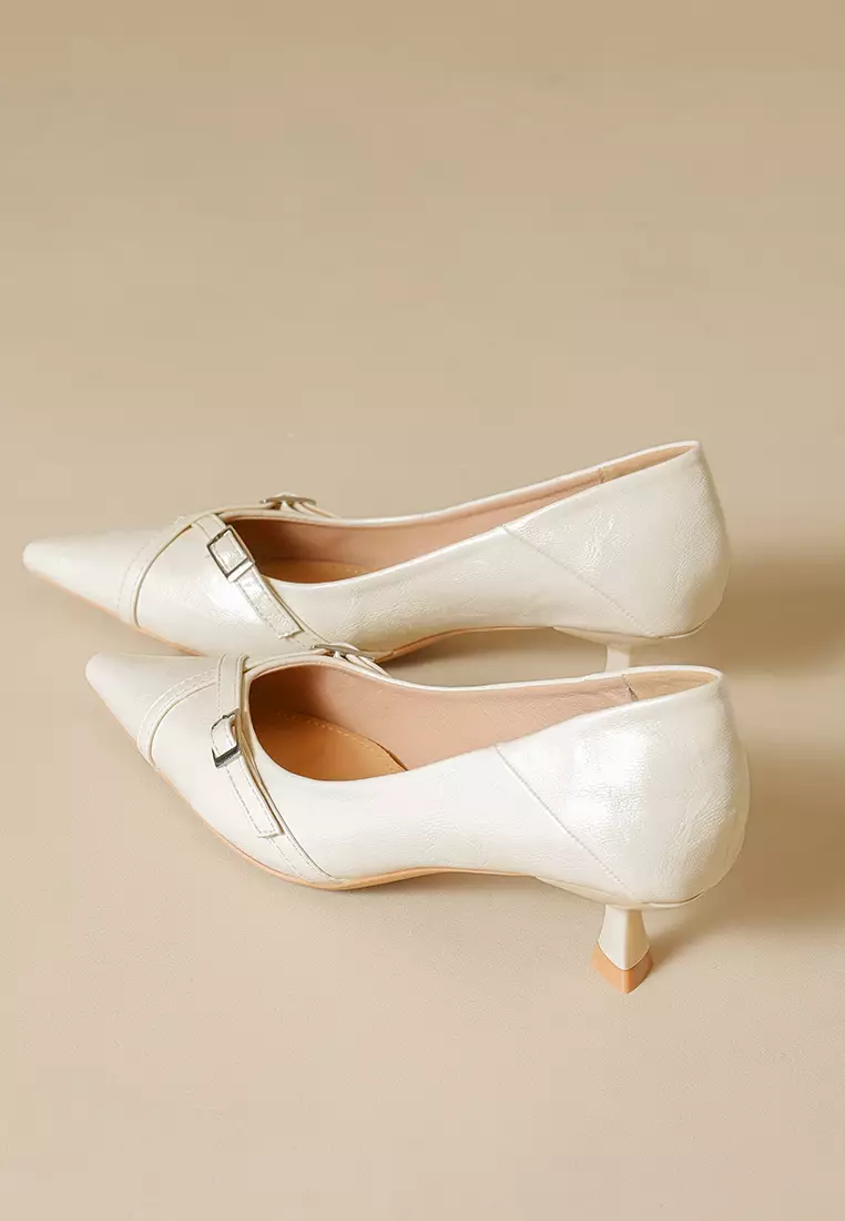 4.5CM Cross Strap Kitten Heel Pumps WW739-5