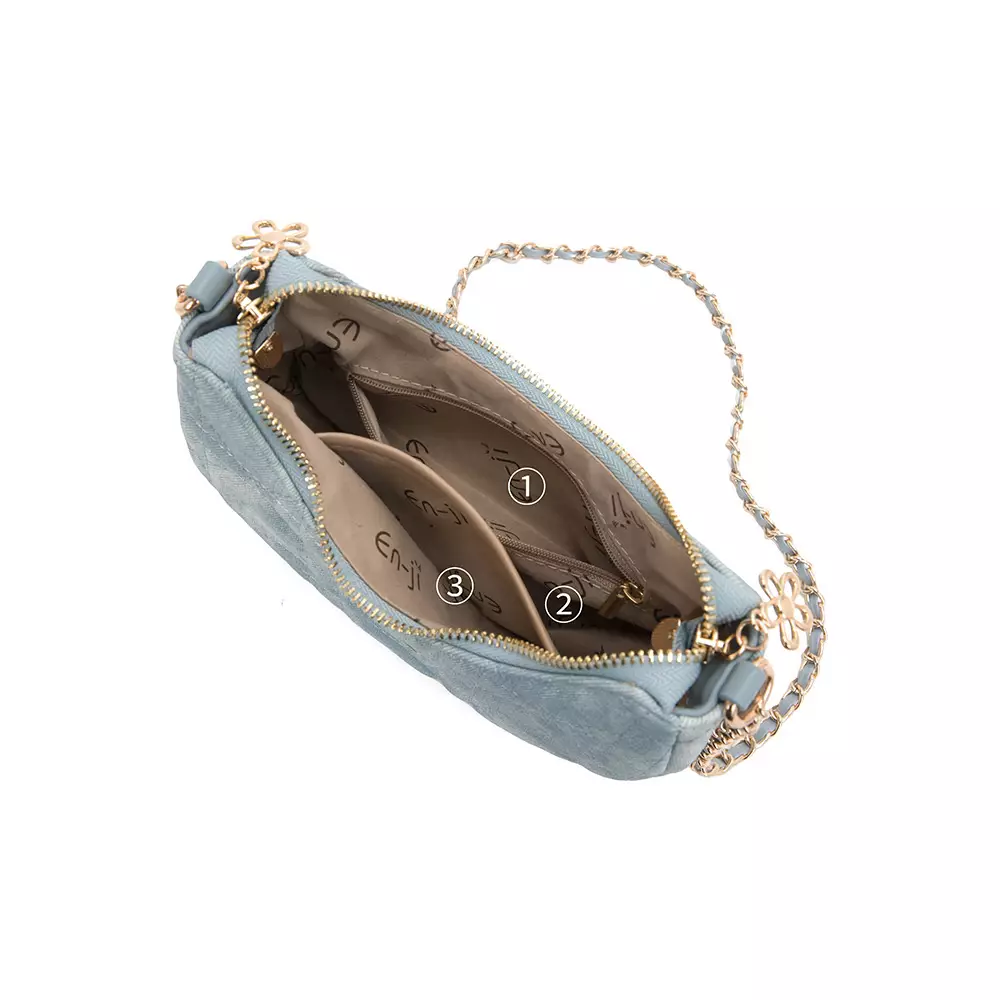 En-ji Ginsa Slingbag Wanita Warna Denim