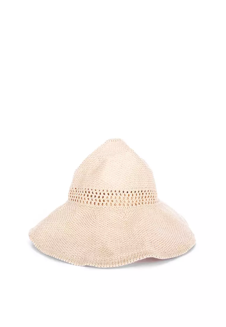 Buy Kats Clothing Hollow Beach Hat with String Bow Knot 2024