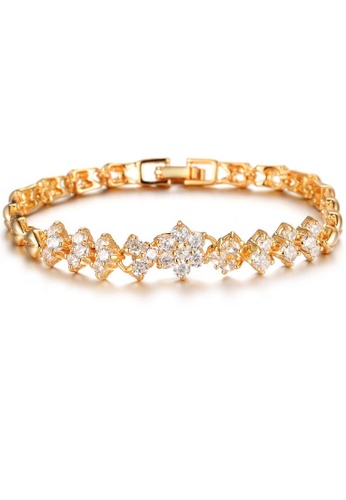 Air Jewellery gold Luxurious Flower Shape Bracelet In Rose Gold 4E915ACB7C8C02GS_1