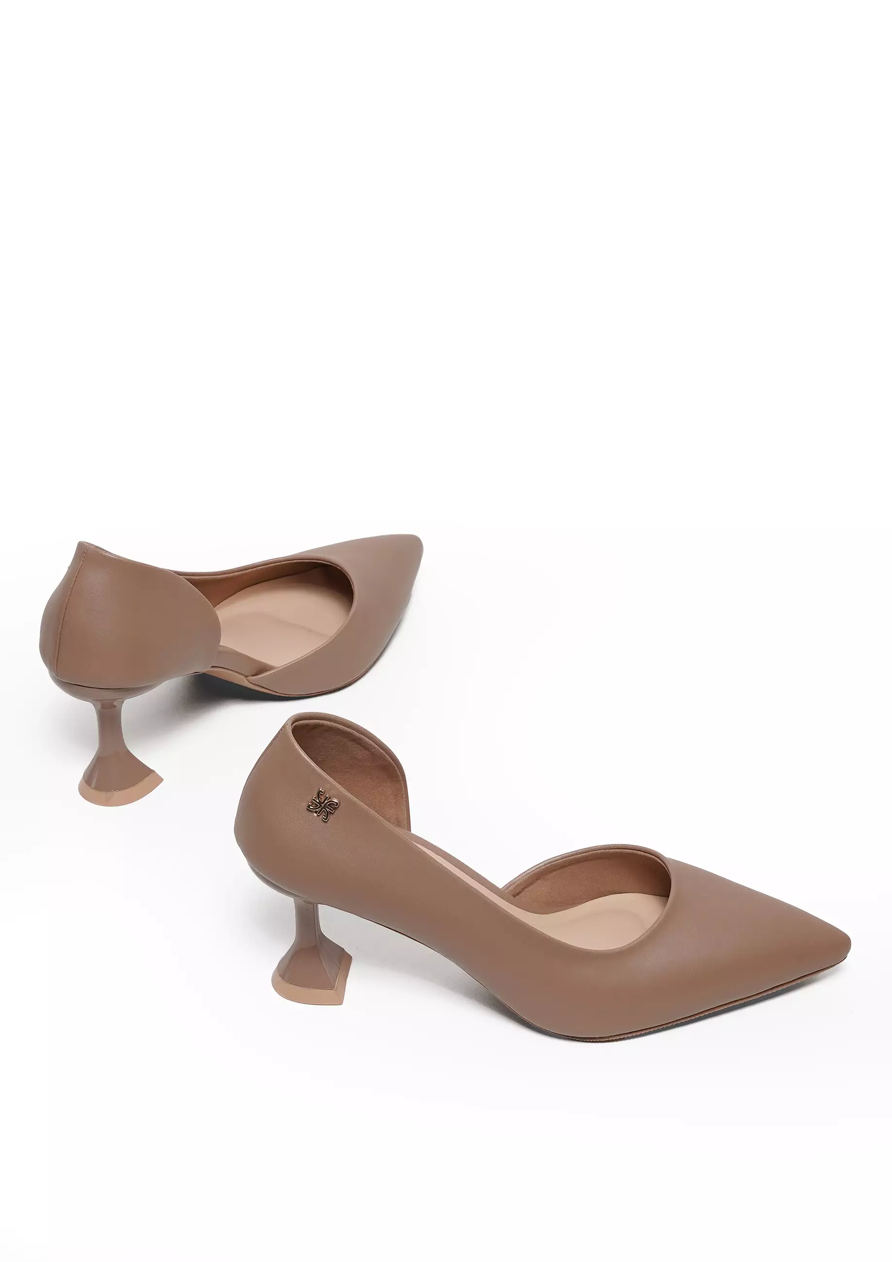 VIVI NICI - Bestra Sepatu Pantofel Wanita Hak 5 Cm Milk Coffee