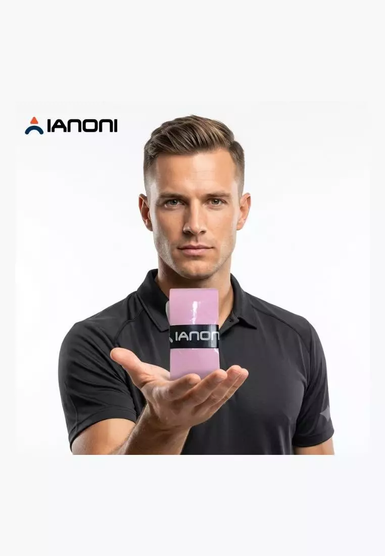 Grip raket padel badminton tenis Ianoni pink Original Anti Slip PU Kualitas Tinggi