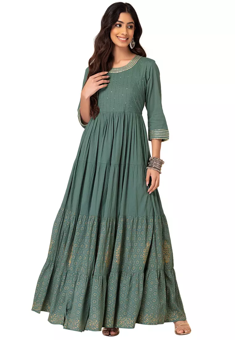 Cotton anarkali kurta online hot sale