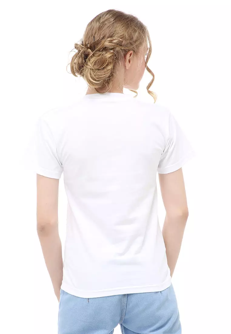 Genevie T-Shirt Kasual Wanita Why Didn't You Tell Anyone Material Cotton Combed ORIGINAL - White