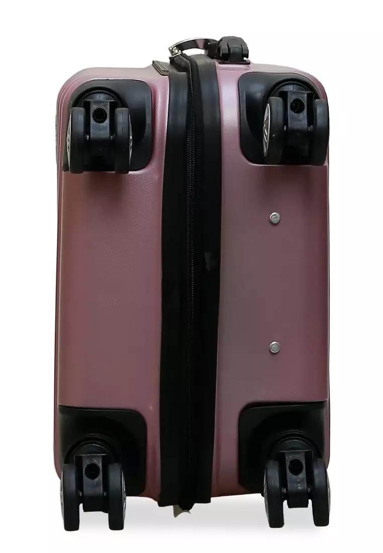 Carlton Tas Koper Fashion Unisex Size 20 Inch Suitcase Number Code Lock Material Fiber ABS ORIGINAL - Pink